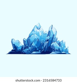 polar cold iceberg detail illutration