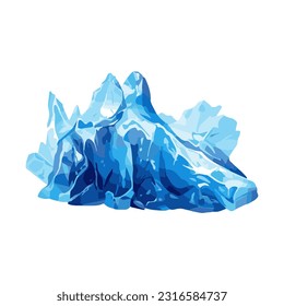 polar cold iceberg detail illutration