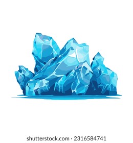 polar cold iceberg detail illutration