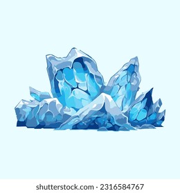 polar cold iceberg detail illutration