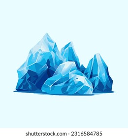 polar cold iceberg detail illutration