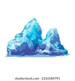 polar cold iceberg detail illutration