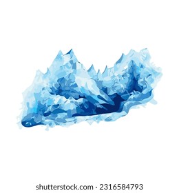 polar cold iceberg detail illutration