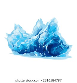 polar cold iceberg detail illutration