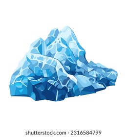 polar cold iceberg detail illutration