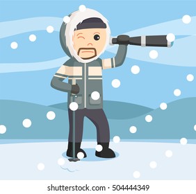 polar explorer use telescope