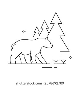 Polar and Forest Bear Vector Icon Design