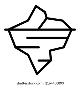 Polar glacier icon outline vector. Water iceberg. Sea arctic
