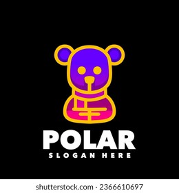 Polar gradient line colorful logo