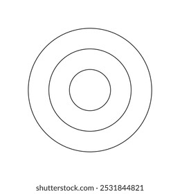 Polar grid concentric circles. Circle diagram divided on segments. Wheel of life, habits tracker. Blank polar graph paper. Graphic template.