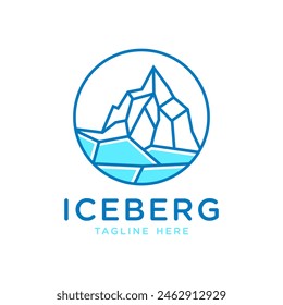 polar iceberg outline logo design