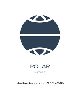 polar icon vector on white background, polar trendy filled icons from Nature collection, polar vector illustration