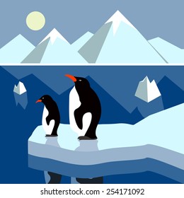 Polar landscape panorama