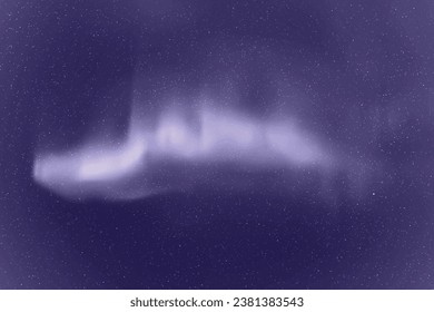 Polar lights, aurora borealis. Monochrome cold blue space background