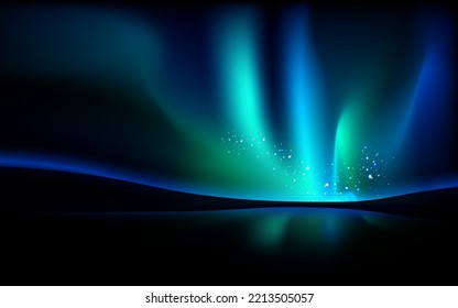 Las luces polares en el norte.