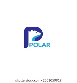 Diseño de logotipo polar, logotipo de conceptos de oso, Plantilla de logotipo de empresa.
