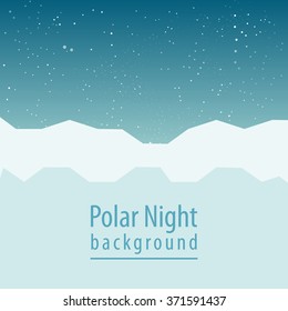 Polar night. Hipster background. Iceberg landscape.