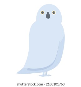 Polar owl icon cartoon vector. Arctic bird. Canada north