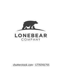 Polar Snow Bear silhouette logo design inspiration