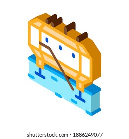 polar station icon vector. isometric polar station sign. color isolated symbol illustration