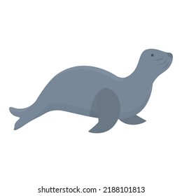 Polar walrus icon cartoon vector. Arctic animal. North pole