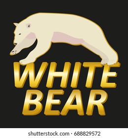 Polar white bear logo vector design