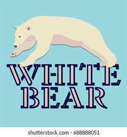 Polar white bear logo vector design