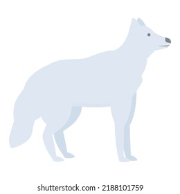 Polar wolf icon cartoon vector. Arctic animal. Alaska animal
