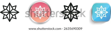 polaris icon. Thin Linear, Regular and Button Style Design Isolated On White Background