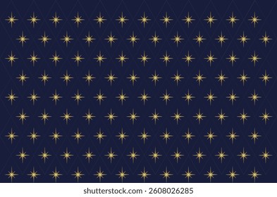 Polaris seamless pattern luxury geometric wallpaper elegant vector-golden