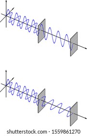 Polarization of waves by polarizers