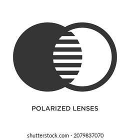 Polarized lenses, light filter vector icon