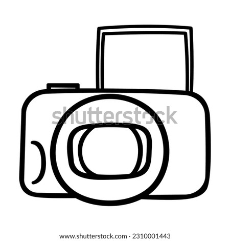 Polaroid camera isolated on white background. Vector Illustration.