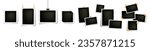 Polaroid photo frame set. Set of polaroid vector photo frames on a transparent background. Vector illustration