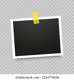 Polaroid realistic photo frame isolated on transparent background. Vector illustration. Polaroid realistic photo frame isolated on transparent background. Vector illustration.
