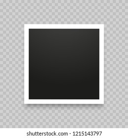 Polaroid Realistic photo frame isolated on transparent background. Vector illustration. Polaroid Realistic photo frame isolated on transparent background. Vector illustration.