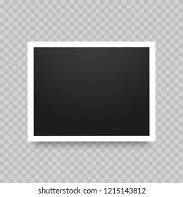 Polaroid Realistic photo frame isolated on transparent background. Vector illustration. Polaroid Realistic photo frame isolated on transparent background. Vector illustration.