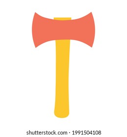 Pole ax for construction or repair on an isolated background. Construction or renovation. Construction tools as a design element or logo. Vector illustration.