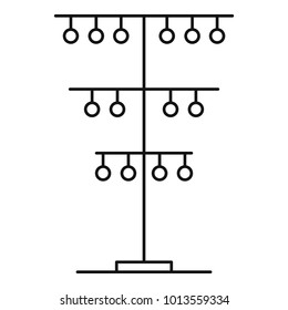 Pole cable icon. Outline illustration of pole cable vector icon for web