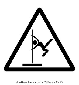 Symbol für die Pole-Tanzfläche, Vektorgrafik, einzeln auf weißem Hintergrund. EPS10