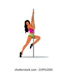 Pole dance Branding Identity Corporate vector logo design template Isolated on a white background