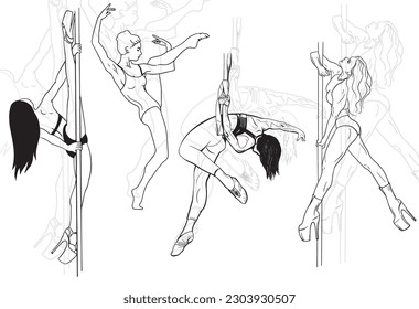 pole dance dancer gymnastics body girls