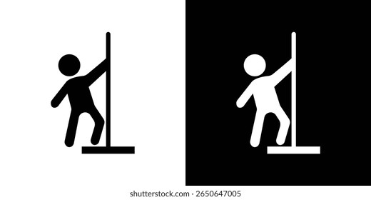 Icono de baile de poste Vector plano aislado en el contorno