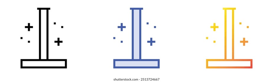 pole dance icon. Linear, Blue Fill and Gradient Style Design Isolated On White Background