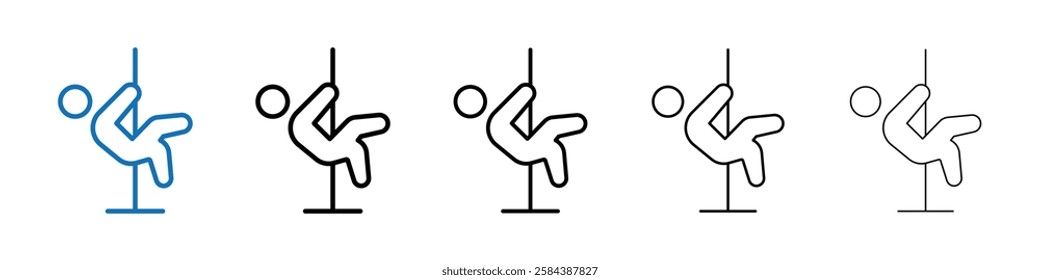 Pole dance icon Outline vector logo for web ui