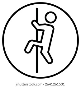 Pole dance icon simple flat icon vector symbol