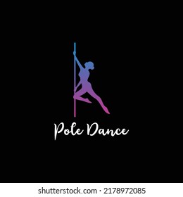 
Pole dance logo illustration. Vector of girl and pole suitable for logotype, icon, logo, banner, brand, clothes and etc