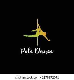
Pole dance logo illustration. Vector of girl and pole suitable for logotype, icon, logo, banner, brand, clothes and etc