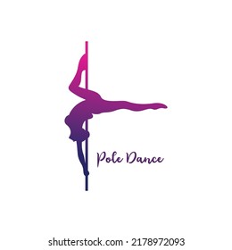 
Ilustración del logo de la danza del palo. Vector de chica y polo adecuado para logotipo, icono, logotipo, pancarta, marca, ropa, etc