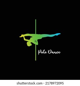 
Pole dance logo illustration. Vector of girl and pole suitable for logotype, icon, logo, banner, brand, clothes and etc